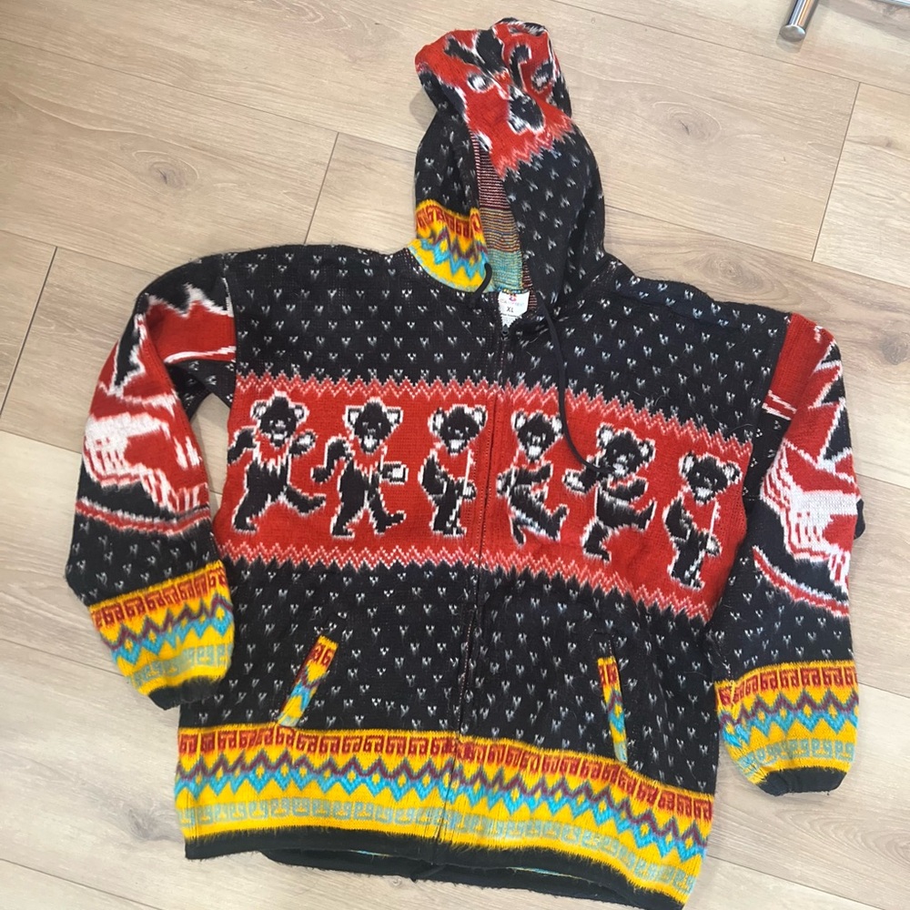 Grateful Dead knit hoodie.